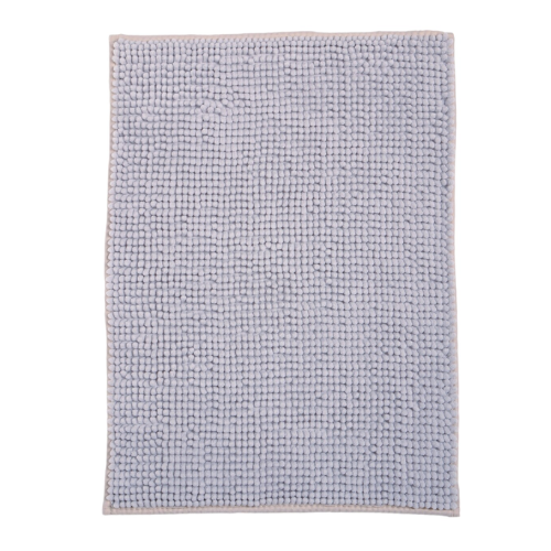 Vonios kambario kilimėlis „Noodles short“ – šviesiai pilkas, minkštas ir neslystantis, 50 × 80 cm