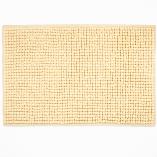 Vonios kambario kilimėlis „Noodles short“ – smėlio spalvos, minkštas ir neslystantis, 50 × 80 cm