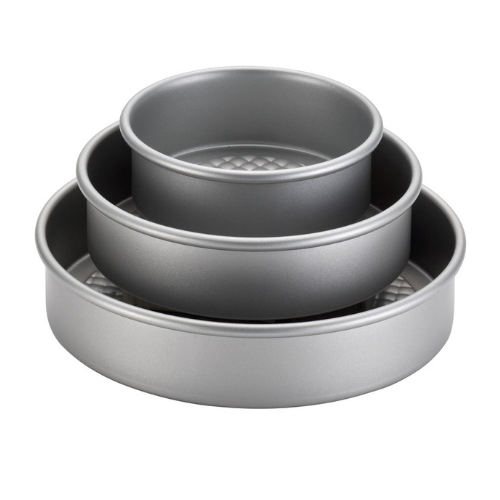 Apvali torto kepimo forma 16 cm – nelimpanti, plieninė