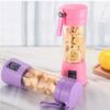 Nešiojamas USB trintuvas 380 ml – elektrinis plaktuvas kokteiliams ir glotnučiams, violetinis