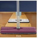 Plokščia šluota su dviem skyreliais kibiru ir 3 mikropluošto šluostėmis – bordo spalvos  37 cm
