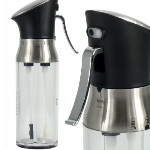 Aliejaus ir acto purkštuvas 200 ml – 2 viename stiklinis dozatorius maisto gamybai