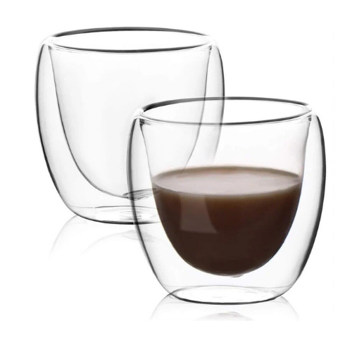 Termo stiklinė 250 ml latte kavai su dvigubomis sienelėmis – 1 vnt.