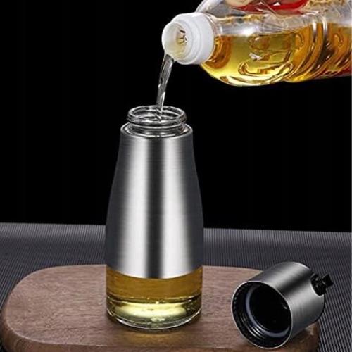 Stiklinis aliejaus buteliukas su dozatoriumi   – 2 vnt. po 320 ml