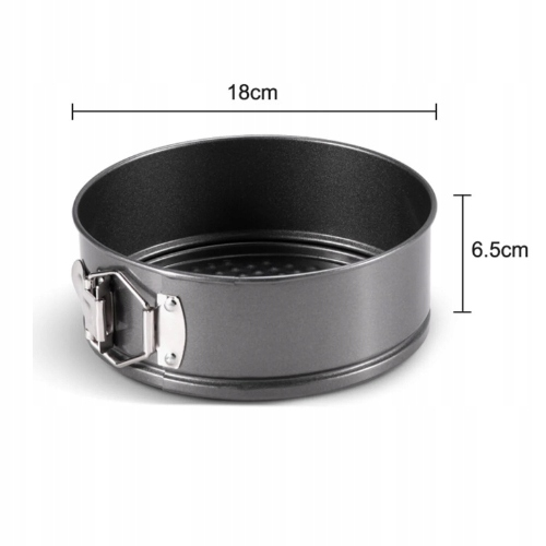 Apvali torto kepimo forma 18 cm – nelimpanti, plieninė