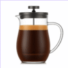 Kavos rinkinys: French Press kavinukas 600 ml + 2 borosilikatinės termo stiklinės po 350 ml