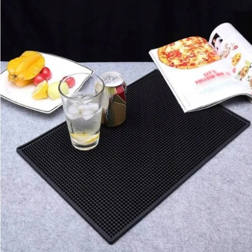 Indų džiovyklė barui ir virtuvei – neslystanti XXL 45×30 cm, juoda Džiovinimo kilimėlis