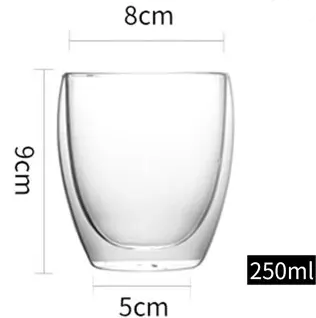 Termo stiklinės 250 ml latte kavai su dvigubomis sienelėmis – 2 vnt. rinkinys