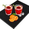 Indų džiovyklė barui ir virtuvei – neslystanti XXL 45×30 cm, juoda Džiovinimo kilimėlis