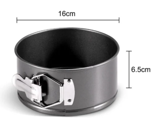 Apvali torto kepimo forma 16 cm – nelimpanti, plieninė