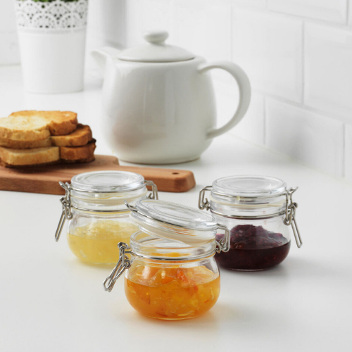 Rinkinys HERMETINIAI Uždarytas stiklainis 2 x 1000 ml + 2 x 500 ml stiklainiai