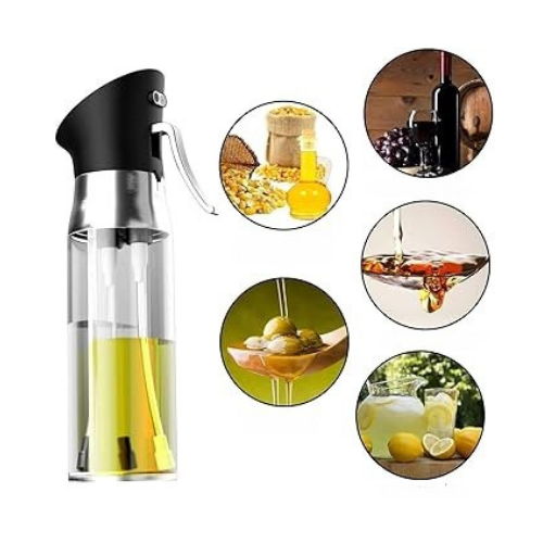 Aliejaus ir acto purkštuvas 200 ml – 2 viename stiklinis dozatorius maisto gamybai