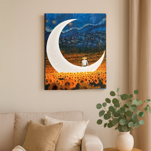 Tapyba pagal skaičius – paveikslas, dažai, teptukai, rinkinys „Dvi gervės“, 40×50 cm